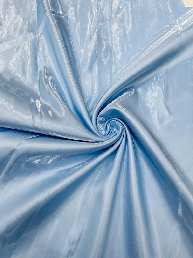 60" Crystal Liquid Satin Fabric - Water Shine Ultra Glossy Shimmer Reflective Bridal Satin Fabric By Yard