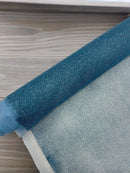 Glitter Lace Mesh Fabric - Baby Blue - Shimmer Glitter Dot Design on Mesh Lace By Yard