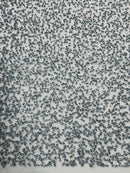 Rhinestone Glitter Mesh Fabric - Baby Blue - Shiny Glitter Mesh Rhinestone Detail Fabric by Yard