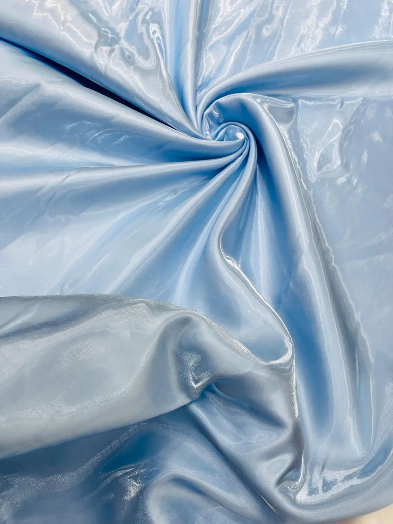 60" Crystal Liquid Satin Fabric - Water Shine Ultra Glossy Shimmer Reflective Bridal Satin Fabric By Yard