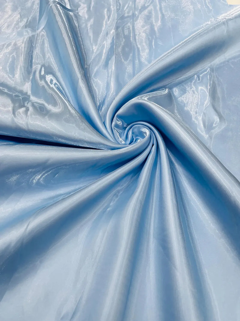 60" Crystal Liquid Satin Fabric - Water Shine Ultra Glossy Shimmer Reflective Bridal Satin Fabric By Yard