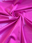 Shiny Latex Stretch Vinyl - Baby Pink - 4 Way Stretch Milliskin Vinyl Spandex Latex Fabric by Yard