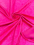 Foggy Foil Velvet Fabric - Barb Pink - Oil Slick 58/60" Stretch Foil Velvet Black Light Fabric By Yard