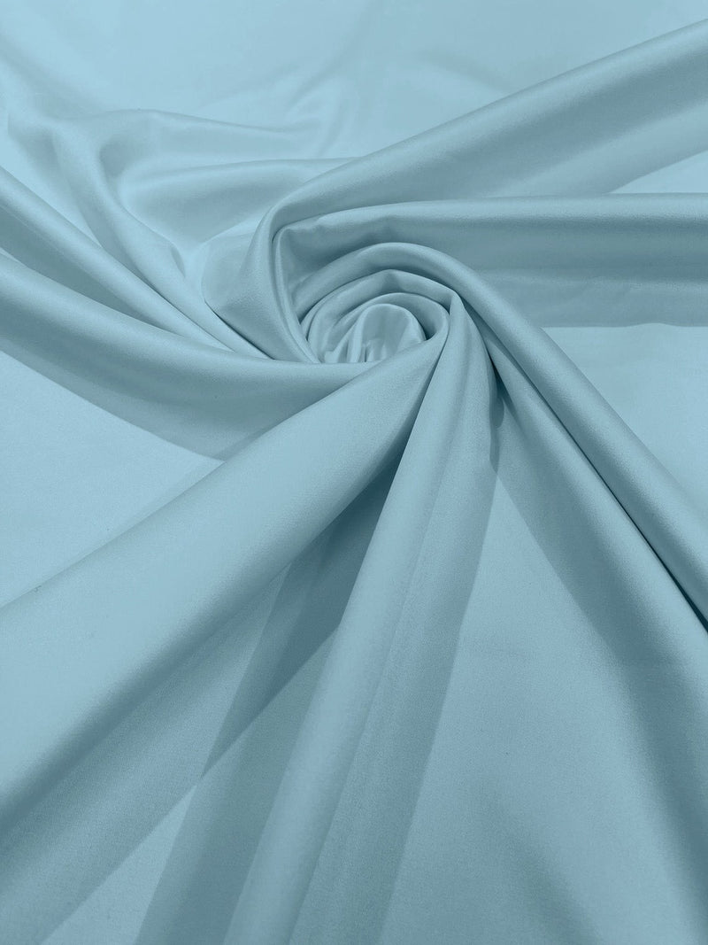 Matte L'Amour Satin - Baby Blue - (Peau de Soie) Duchess Fabric For Bridal, Bridesmaid Dress By Yard