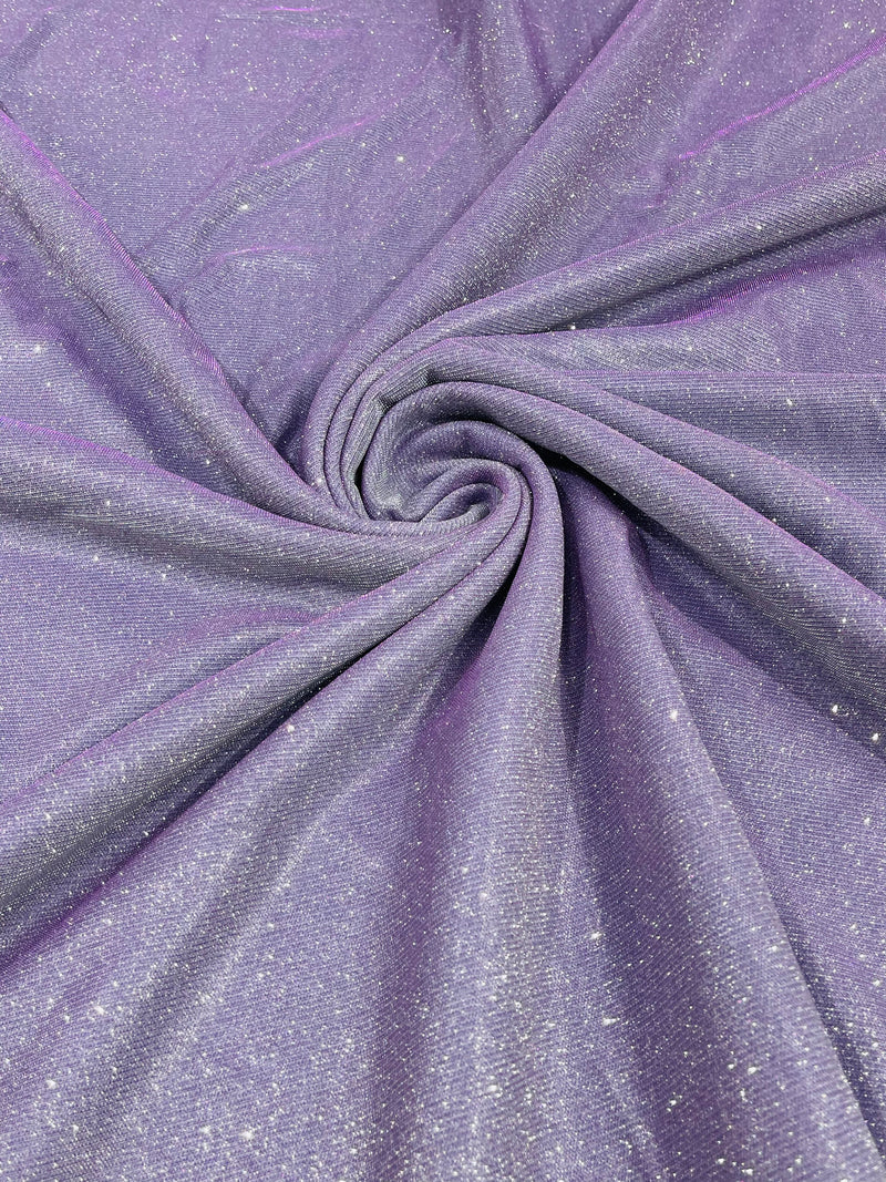 Shimmer Glitter Fabric - Lilac - Luxury Sparkle Stretch Solid Fabric Sold By Yard