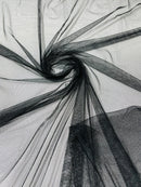 Illusion Mesh Fabric - Black - 60" Illusion Mesh Sheer Fabric Sold By The Yard