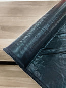 60" Metallic Foil Fabric - Black - 4 Way Stretch Spandex Foggy Foil Shiny Metallic Fabric by Yard