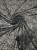 Pearl Sequins Heavy Fabric - Black - Heavy Duty Handmade Embroidery Lace Sequins By Yard