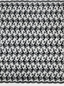 Metallic Floral Butterfly Fabric - Black - Embroidered Floral Butterfly Design Mesh Fabric by Yard