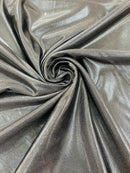 60" Metallic Foil Fabric - Black - 4 Way Stretch Spandex Foggy Foil Shiny Metallic Fabric by Yard