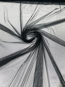 Illusion Mesh Fabric - Black - 60" Illusion Mesh Sheer Fabric Sold By The Yard