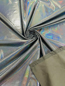 Mystique Spandex Foil Fabric - Black - Nylon/Spandex Iridescent Foggy Foil Fabric  4 Way Stretch 58/60" By Yard