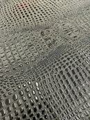 Faux Gator Print Vinyl Fabric - Black - High Quality Faux Animal Skin Vinyl Sold by Yard