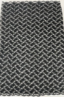 Pearls and Sequins Floral Fabric - Black - Embroidered Beaded Sequins Fabric Lace By Yard