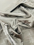 60" Crystal Liquid Satin Fabric - Water Shine Ultra Glossy Shimmer Reflective Bridal Satin Fabric By Yard