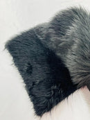 60" Solid Shaggy Faux Fur - Black - Long Pile Luxury Shaggy Soft Faux Fur Fabric By Yard