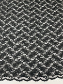 Pearls and Sequins Floral Fabric - Black - Embroidered Beaded Sequins Fabric Lace By Yard