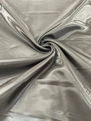 60" Crystal Liquid Satin Fabric - Water Shine Ultra Glossy Shimmer Reflective Bridal Satin Fabric By Yard