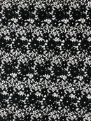 Guipure Lace Fabric - Black - Solid Floral Lace Fabric Sold by The Yard