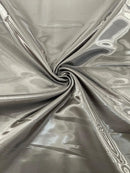 60" Crystal Liquid Satin Fabric - Water Shine Ultra Glossy Shimmer Reflective Bridal Satin Fabric By Yard