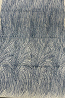 Glitter Lines on Tulle Lace Fabric - Blue - Tulle Glitter Mesh Line Design Fabric Sold By Yard