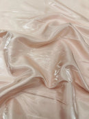 60" Crystal Liquid Satin Fabric - Water Shine Ultra Glossy Shimmer Reflective Bridal Satin Fabric By Yard