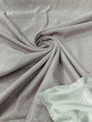 Shimmer Glitter Fabric - Blush - Luxury Sparkle Stretch Solid Fabric Sold By Yard