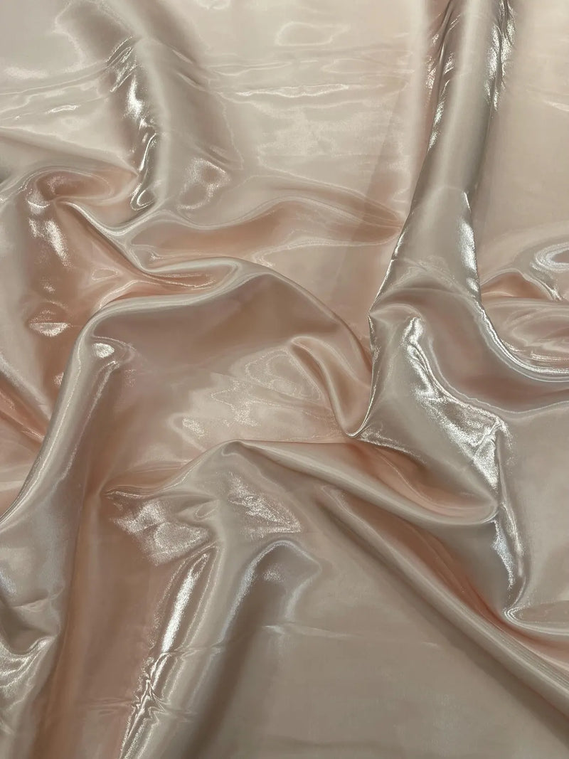 60" Crystal Liquid Satin Fabric - Water Shine Ultra Glossy Shimmer Reflective Bridal Satin Fabric By Yard