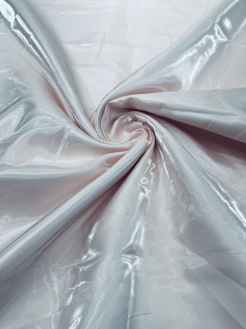 60" Crystal Liquid Satin Fabric - Water Shine Ultra Glossy Shimmer Reflective Bridal Satin Fabric By Yard