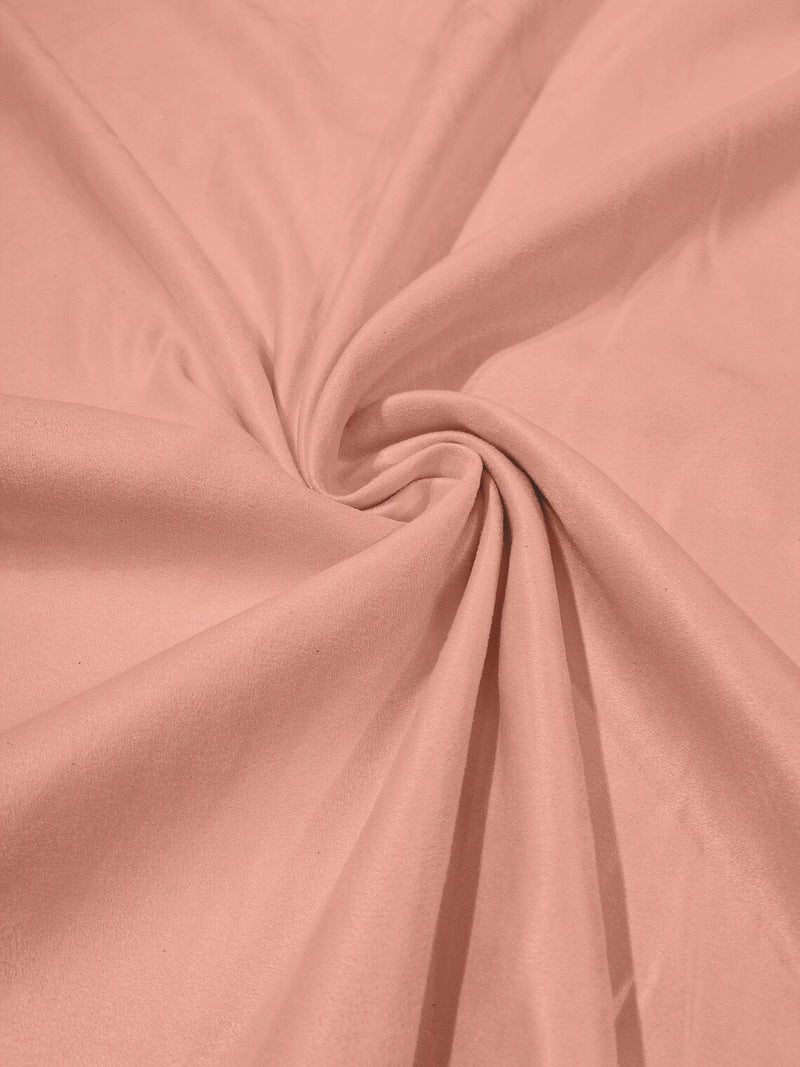 58" Faux Micro Suede Fabric - Blush Pink - Polyester Micro Suede Fabric for Upholstery / Crafts / Costume By Yard