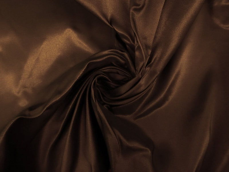 Matte L'Amour Satin - Brown - (Peau de Soie) Duchess Fabric For Bridal, Bridesmaid Dress By Yard