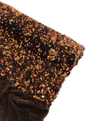 58/60" Velvet Sequins Stretch Fabric - Brown - Velvet Sequins 2 Way Stretch By Yard
