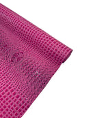 Faux Gator Print Vinyl Fabric - Bubble Gum - High Quality Faux Animal Skin Vinyl Sold by Yard