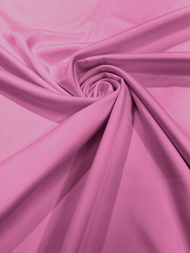 Matte L'Amour Satin - Bubble Gum - (Peau de Soie) Duchess Fabric For Bridal, Bridesmaid Dress By Yard