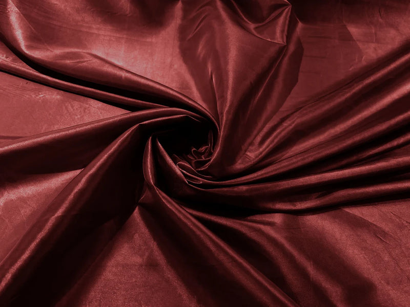 Solid Taffeta Fabric - Burgundy - 58" Taffeta Fabric for Crafts, Dresses, Costumes Sold by Yard