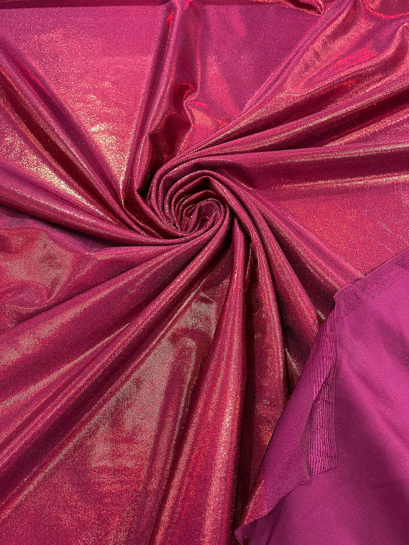 Mystique Spandex Foil Fabric - Burgundy - Nylon/Spandex Iridescent Foggy Foil Fabric  4 Way Stretch 58/60" By Yard