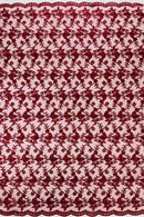 Metallic Floral Butterfly Fabric - Burgundy - Embroidered Floral Butterfly Design Mesh Fabric by Yard