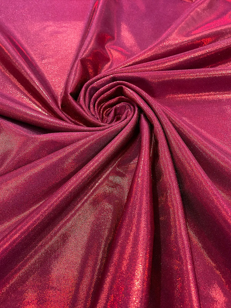 Mystique Spandex Foil Fabric - Burgundy - Nylon/Spandex Iridescent Foggy Foil Fabric  4 Way Stretch 58/60" By Yard
