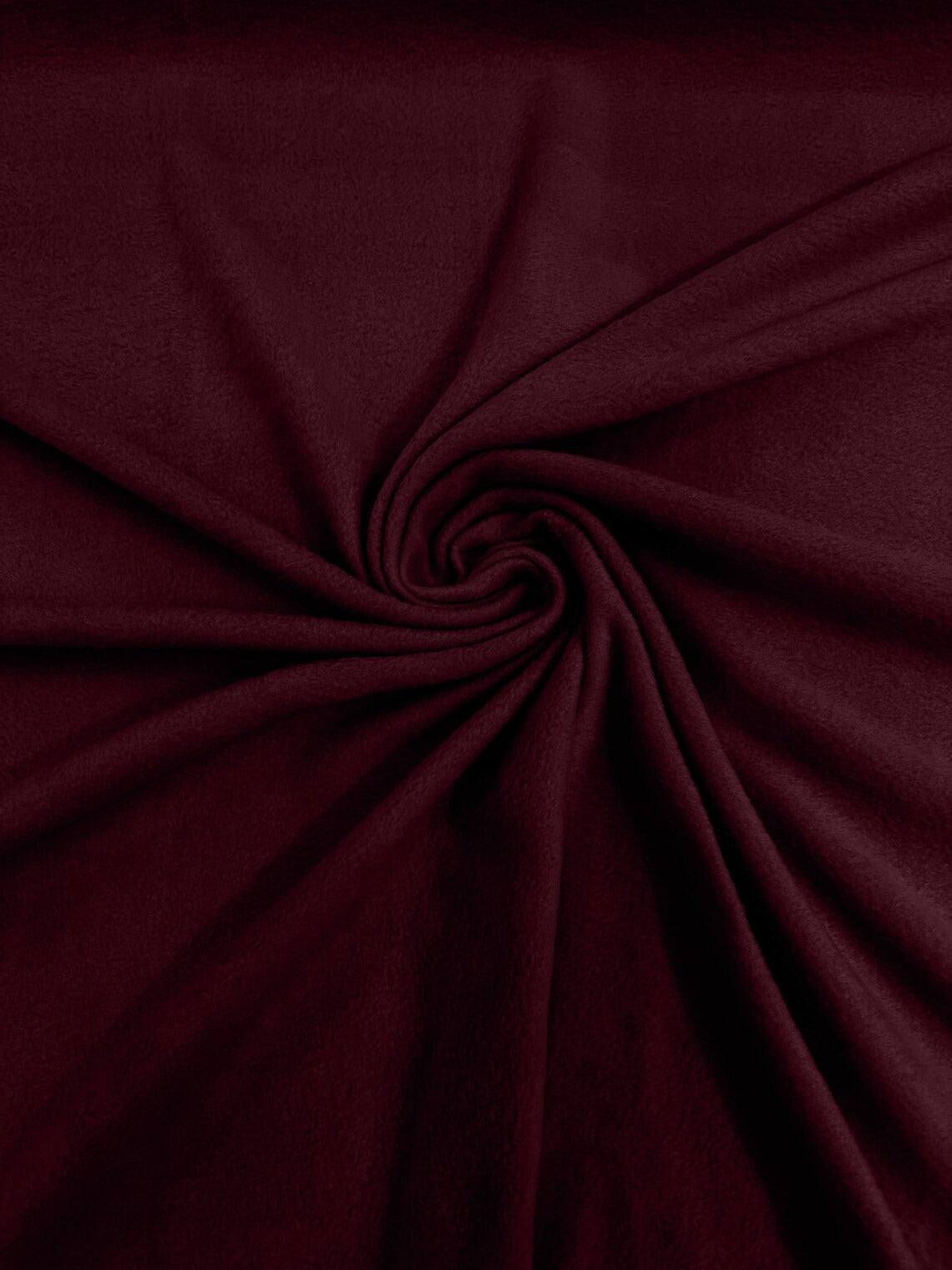 Solid Polar Fleece Fabric - Burgundy - Anti-Pill Soft Polar Fleece 58