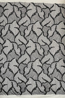 Black Beaded Fabric by yard, Bridal beaded, Damask Pattern Beads and Sequins