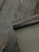 Shiny 3D Snake Embossed Vinyl Fabric By The Yard, 2 Tone Snake Skin Vinyl-faux Leather-3D Scales Vinyl Leather Upholstery