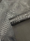 Z Faux Crocodile Vinyl Leather Upholstery Fabric By Yard, Big 3D Crocodile Vinyl Fabric Faux Fake Leather Purses Shoes Wallet
