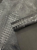 Z Faux Crocodile Vinyl Leather Upholstery Fabric By Yard, Big 3D Crocodile Vinyl Fabric Faux Fake Leather Purses Shoes Wallet