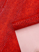 Shiny 3D Snake Embossed Vinyl Fabric By The Yard, 2 Tone Snake Skin Vinyl-faux Leather-3D Scales Vinyl Leather Upholstery