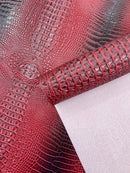 Z Faux Crocodile Vinyl Leather Upholstery Fabric By Yard, Big 3D Crocodile Vinyl Fabric Faux Fake Leather Purses Shoes Wallet