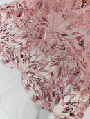 Blush Beaded Fabric By The Yard, Luxury Geometric Design Beads and Sequins (Copy) (Copy)