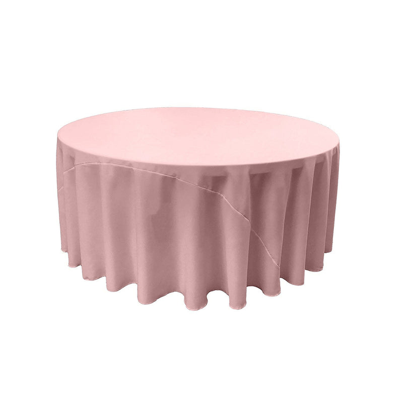 108" Solid Round Drape Tablecloth - 3 Part Stitched Round Full Table Cover Available in Different Sizes (84 Colors)