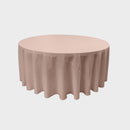 108" Solid Round Drape Tablecloth - 3 Part Stitched Round Full Table Cover Available in Different Sizes (84 Colors)
