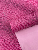 Gator 3D Embossed Vinyl Fabric Faux Fake Leather Vinyl Fabric, Embossed Crocodile Fabric By The Yard Upholstery Purses Shoes