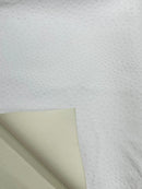 White Ostrich Faux Leather Upholstery By The Yard, Ostrich Embossed Vinyl Leather 54" Wide